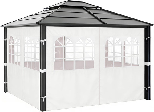 Gazebo curtains 4pc waterproof - curtains,