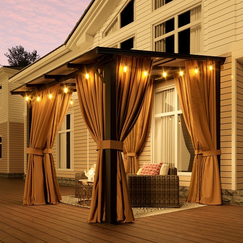 Lean gazebo wall mounted - gazebo,