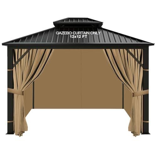 Slashome 12x12 gazebo curtains - slashome,
