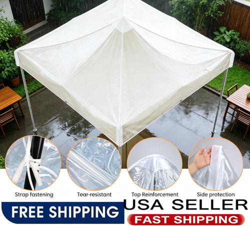 3x3m clear pvc canopy - clear, top