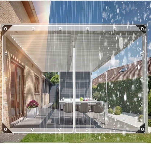 Clear waterproof tarp with - clear,
